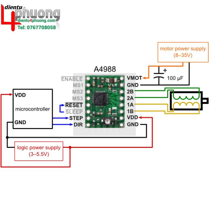 Module Điều Khiển Động Cơ Bước A4988