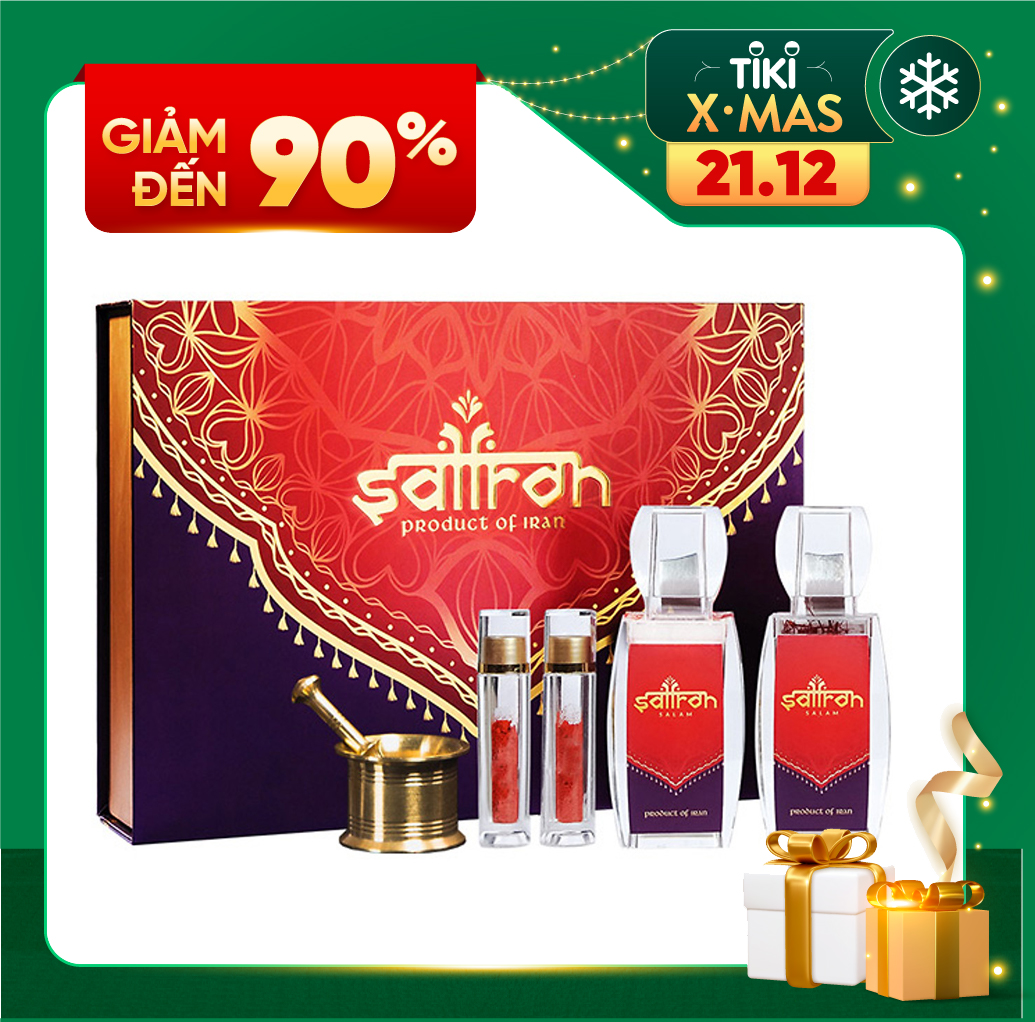 Saffron Salam Set 10gr Tặng 2gr Dòng Hữu Cơ Tinh Khiết Theo Chuẩn ISO 3632