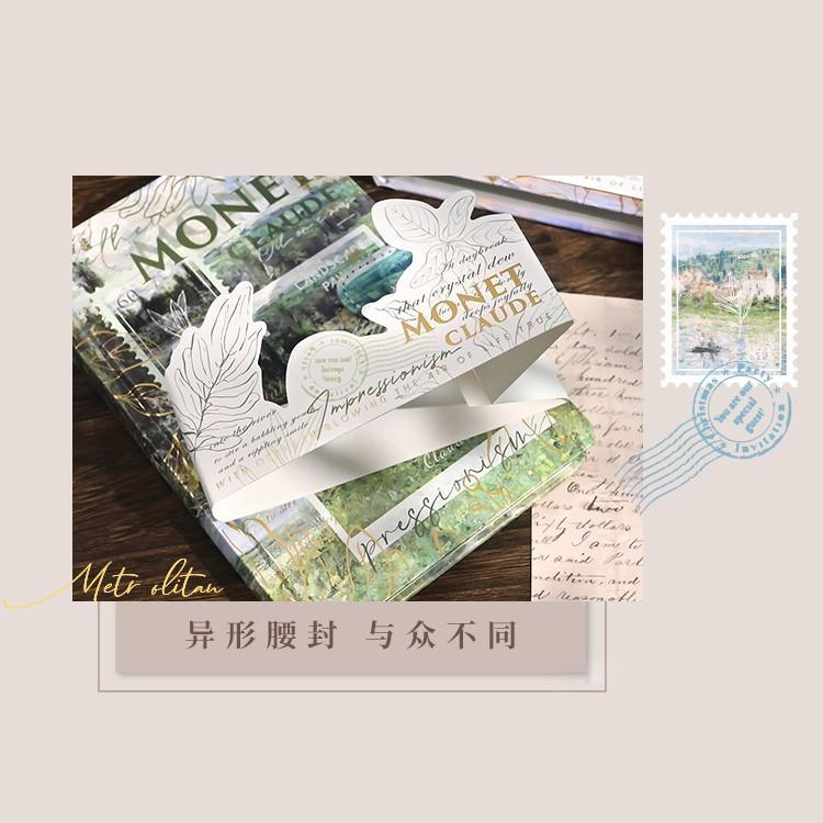 Sổ tay bìa cứng - sổ nhật kí phong cách cổ điển, vintage chủ đề hội họa - claude monet