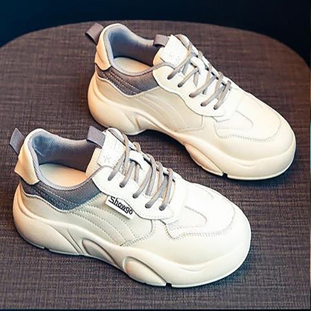 Giày Thể Thao Sneaker Nữ Màu Trắng Đế Êm Tăng Chiều cao Phong Cách Hàn Quốc MSP QD0088