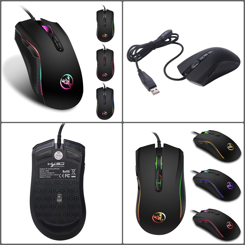 Chuột LED RGB 3200 DPI Gaming Mouse A868