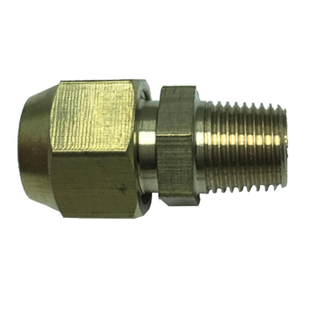 Straight Connector Plumbing Fitting, Male Adapter, 1/8inch , Copper- Heavy Duty