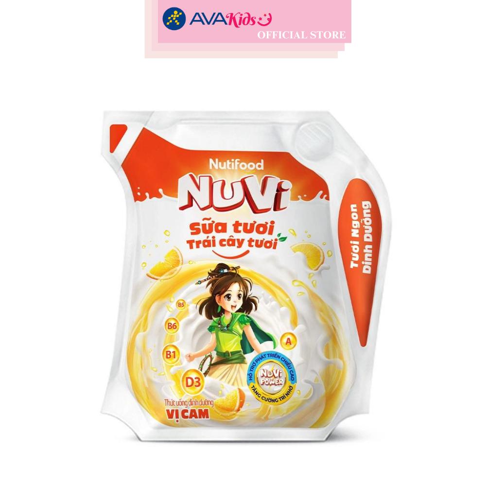 Sữa tươi trái cây tươi Nutifood NuVi hương cam 110 ml (từ 1 tuổi)