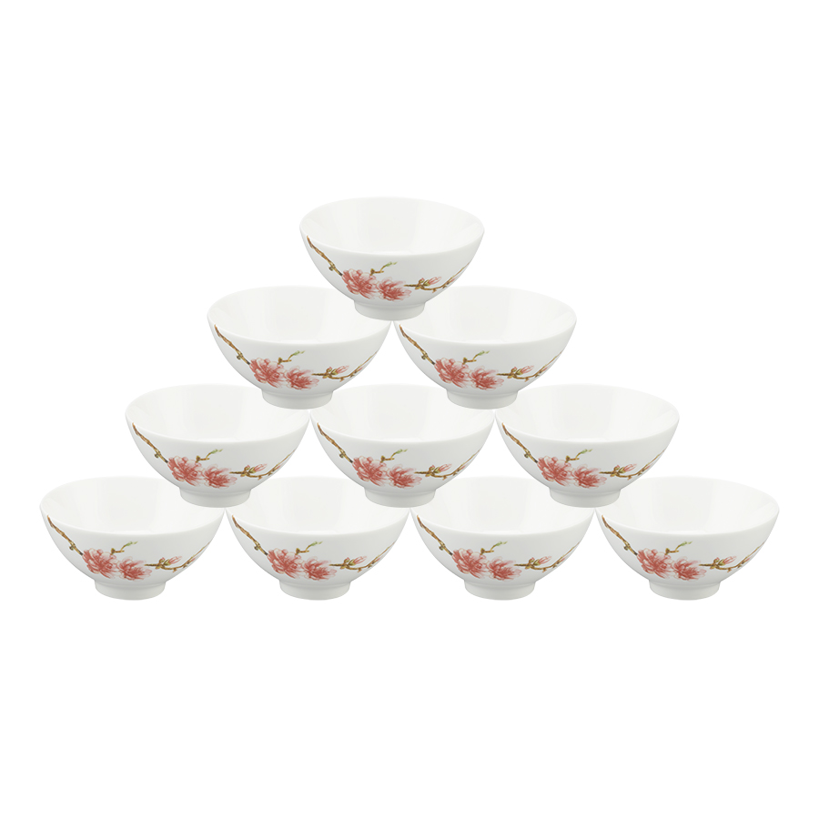 CHÉN CƠM MINH LONG DAISY IFP HỒNG ĐÀO 11.5CM