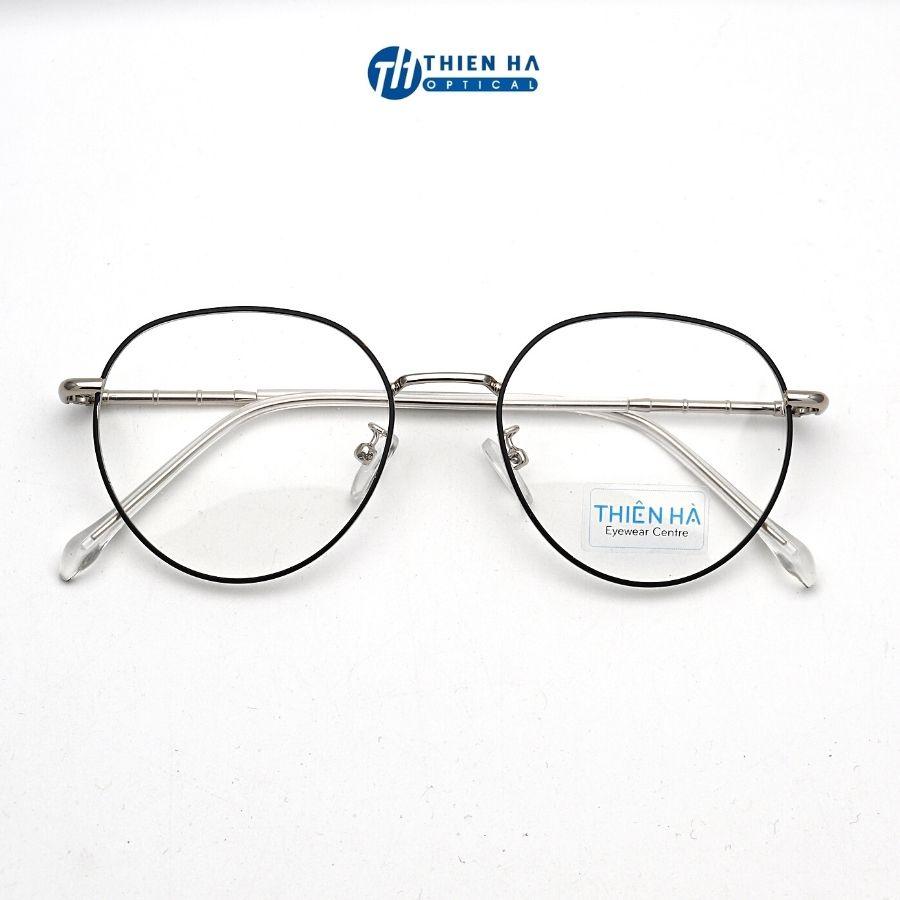 Gọng kính tròn nam nữ THIÊN HÀ OPTICAL dáng đa giác chất liệu thép ko gỉ chắc chắn trẻ trung nhiều màu TH6895