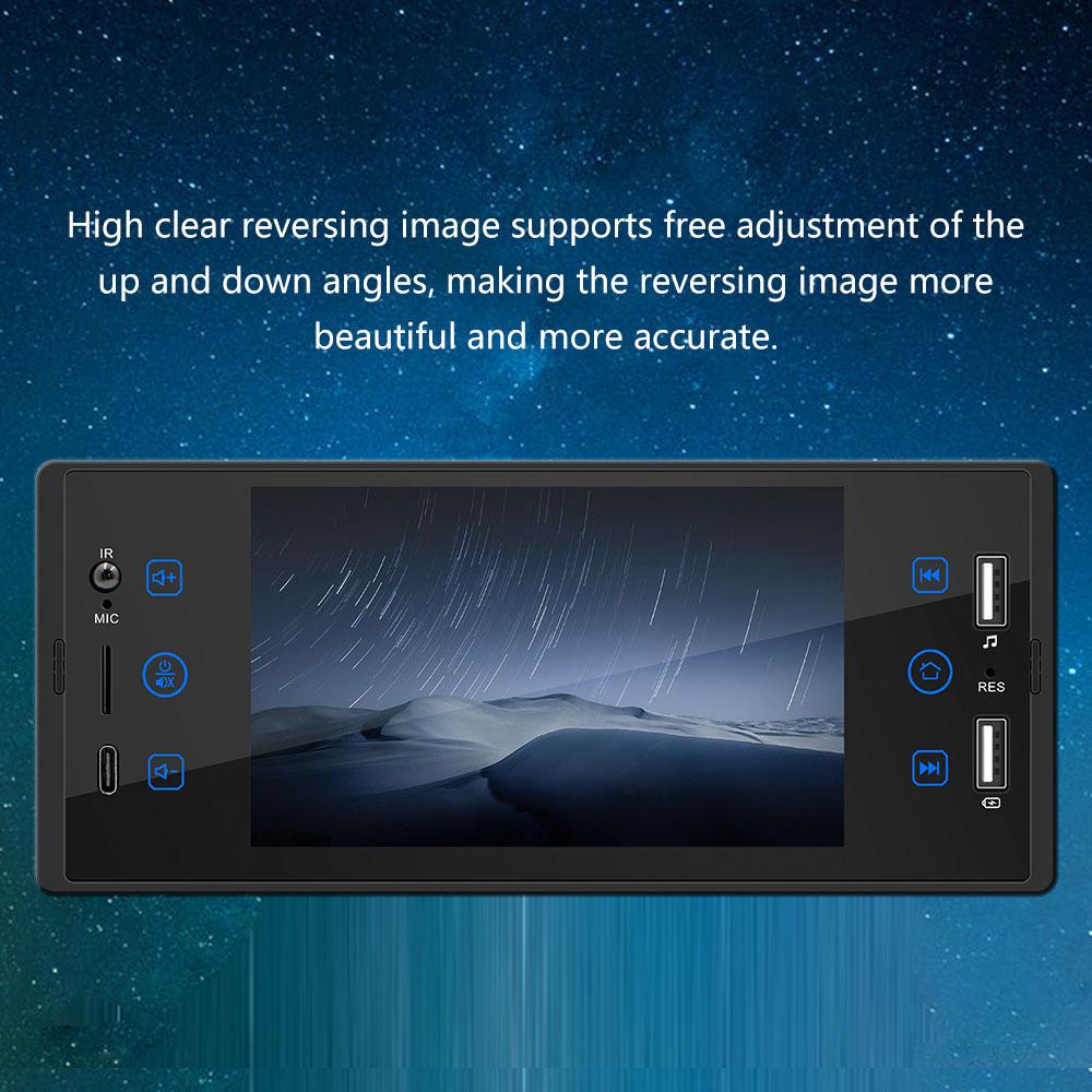 5 Inch Single Din Car Stereo BT MP5 Player FM Radio Receiver Support USB/AUX/TF Connection Steering Wheel Control