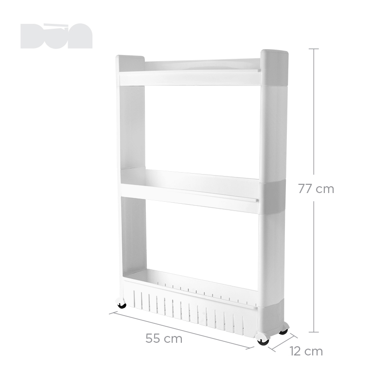 Kệ nhựa 3 tầng có bánh xe, khe hẹp để phòng tắm Tashuan - TS5185