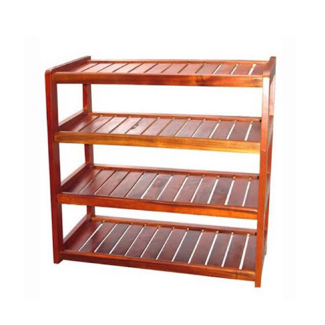 Kệ Giày Dép 4 Tầng Dài 62 cm Gỗ Cao Su