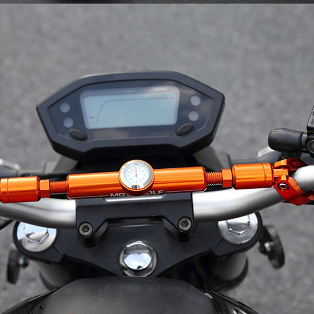 Motorcycle 22mm 7/8" Handlebar Balance Cross Bar Steering Lever with Clock
