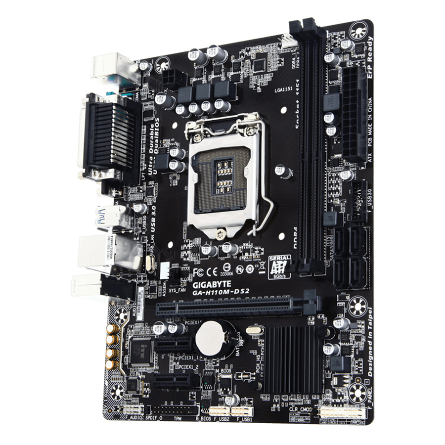 Bo Mạch Chủ Mainboard GIGABYTE H110M-DS2 (SK1151) (Rev 1.0) - Hàng Chính Hãng