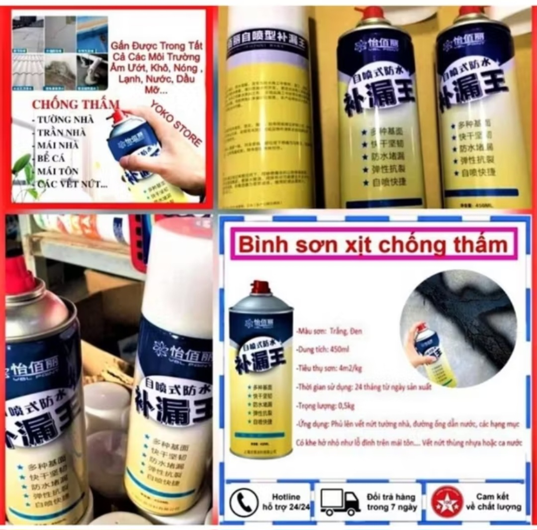 CHAI SƠN XỊT SIÊU CHỐNG THẤM NƯỚC CHO MỌI CÔNG TRÌNH