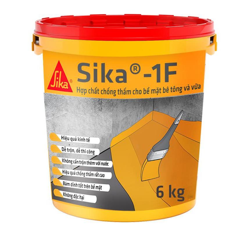 Chống thấm Sika 1F – Chống thấm mái, sân thượng, nhà vệ sinh, seno – 6kg