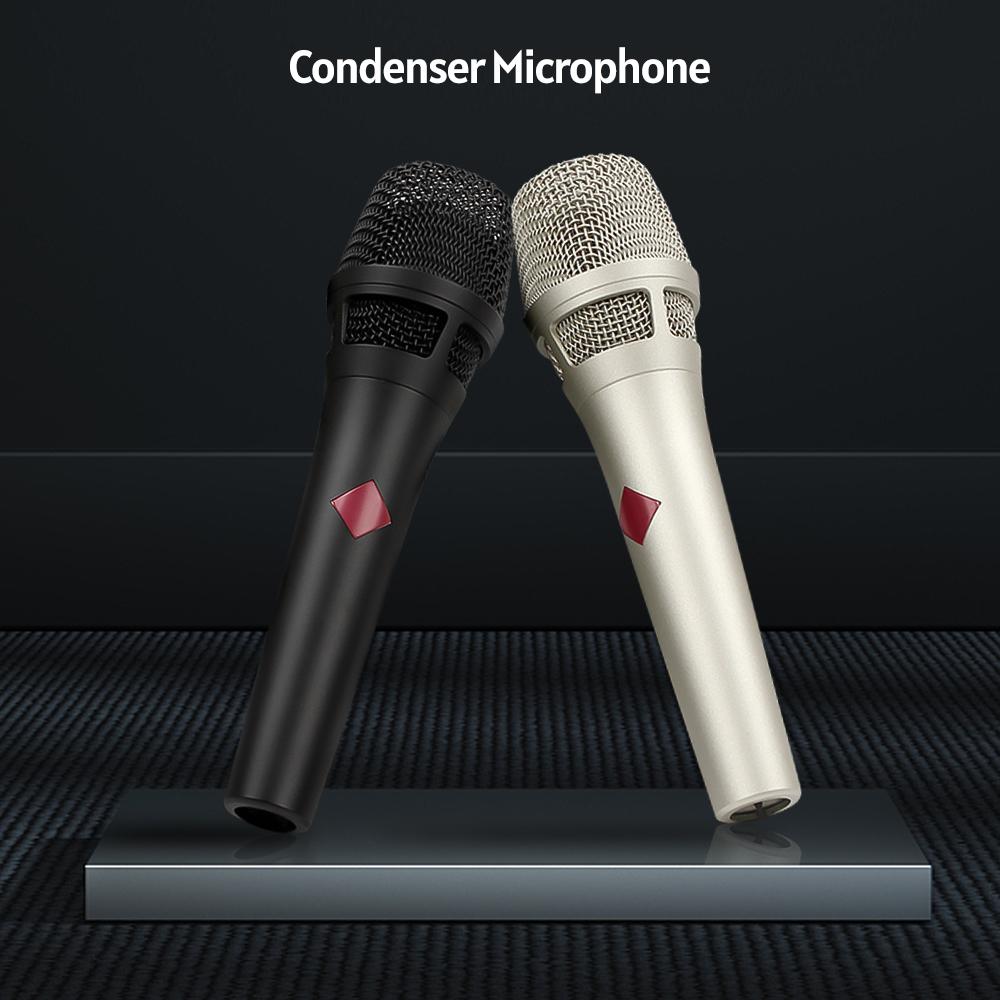 Micrô ngưng tụ cầm tay đa chức năng cho phòng thu ghi âm Podcasting truyền trực tiếp điện thoại thông minh máy tính Karaoke