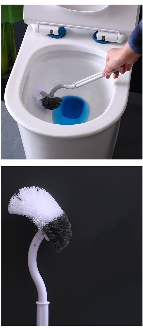 Bàn chải cọ toilet 2 màu - cọ chà bồn cầu NXX01