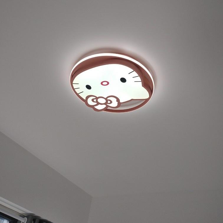 Đèn ốp trần, Đèn ốp trần phòng ngủ cho bé, Ốp trần hìnhhelokity cho phòng bé gái dễ thương_Đèn 3 màu sáng