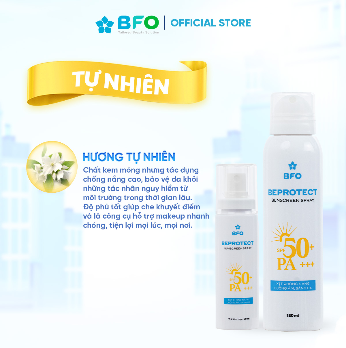 Xịt Chống Nắng Bảo Vệ Hoàn Hảo Dưỡng Da Nâng Tone Beprotect SPF 50 PA++++