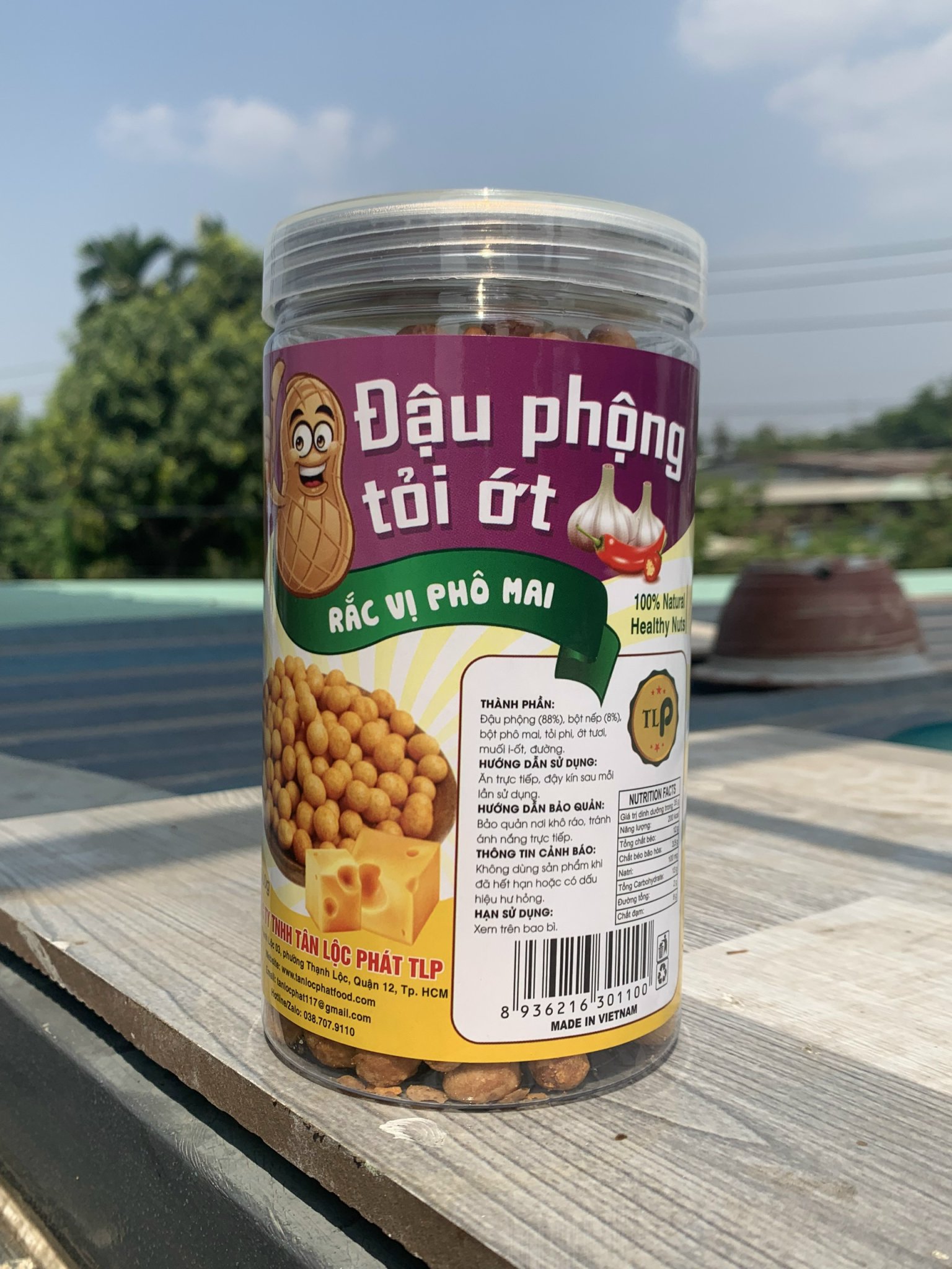 ĐẬU PHỘNG TỎI ỚT RẮC VỊ PHÔ MAI TÂN LỘC PHÁT HŨ 400G