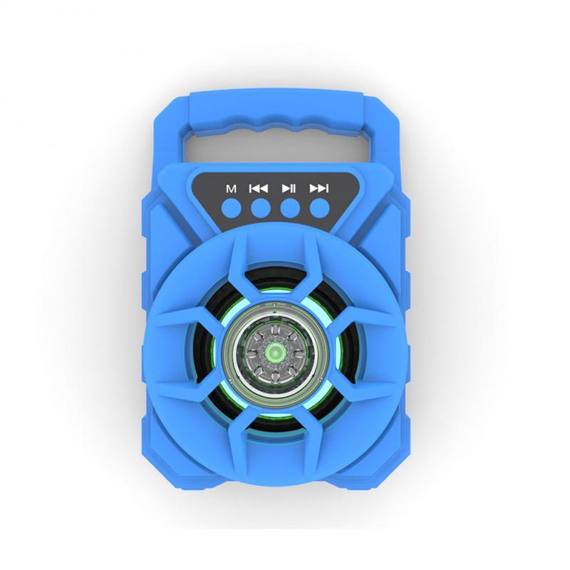 Loa Bluetooth độ trung thực cao Loa ngoài trời Mini âm thanh bền bỉ Loa không dây Đài FM Âm thanh vòm Karaoke Màu sắc: xanh dương