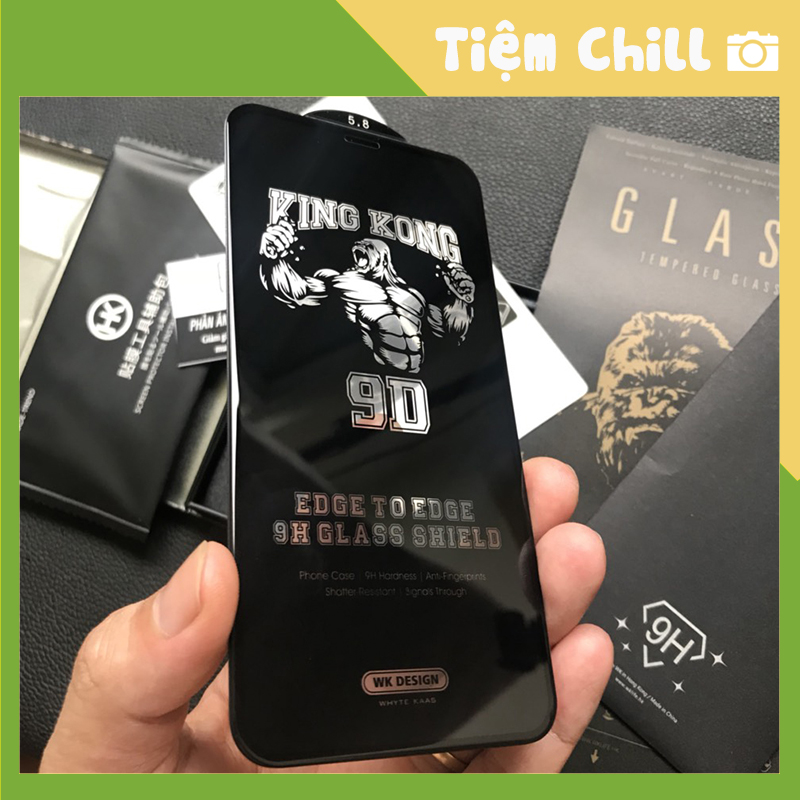 Kính Cường Lực Full Màn KingKong Đủ Mã Dành Cho iPhone 6/6s/7/7s/8/6plus/7plus/8Plus/ X/Xs/11pro / XR/11/ Xs Max/11Promax [hộp]