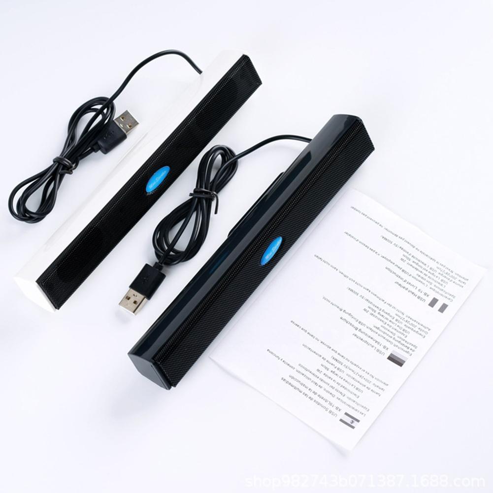 Âm thanh âm thanh âm thanh di động âm thanh USB Soundbar loa máy tính bên ngoài với cáp USB cho máy tính xách tay máy tính để bàn K0T6 Color: black
