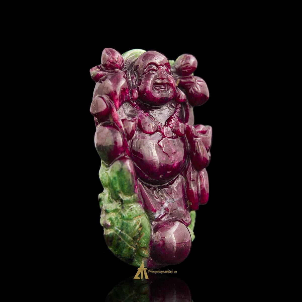 Mặt dây chuyền Phật Di Lặc Ruby #MRB0010 - Tự nhiên thiên nhiên - Cam kết hàng thật 100%