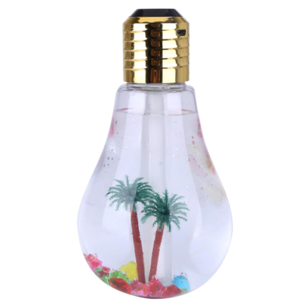 Di Động USB Để Bàn Bóng Đèn Máy Tạo Độ Ẩm Không Khí, siêu Âm Thanh Máy Phun Sương Tạo Độ Ẩm Trên/Tắt 7 Đèn LED Đổi Màu Đèn Chiếu Sáng Ban Đêm Cho Nhà Văn Phòng