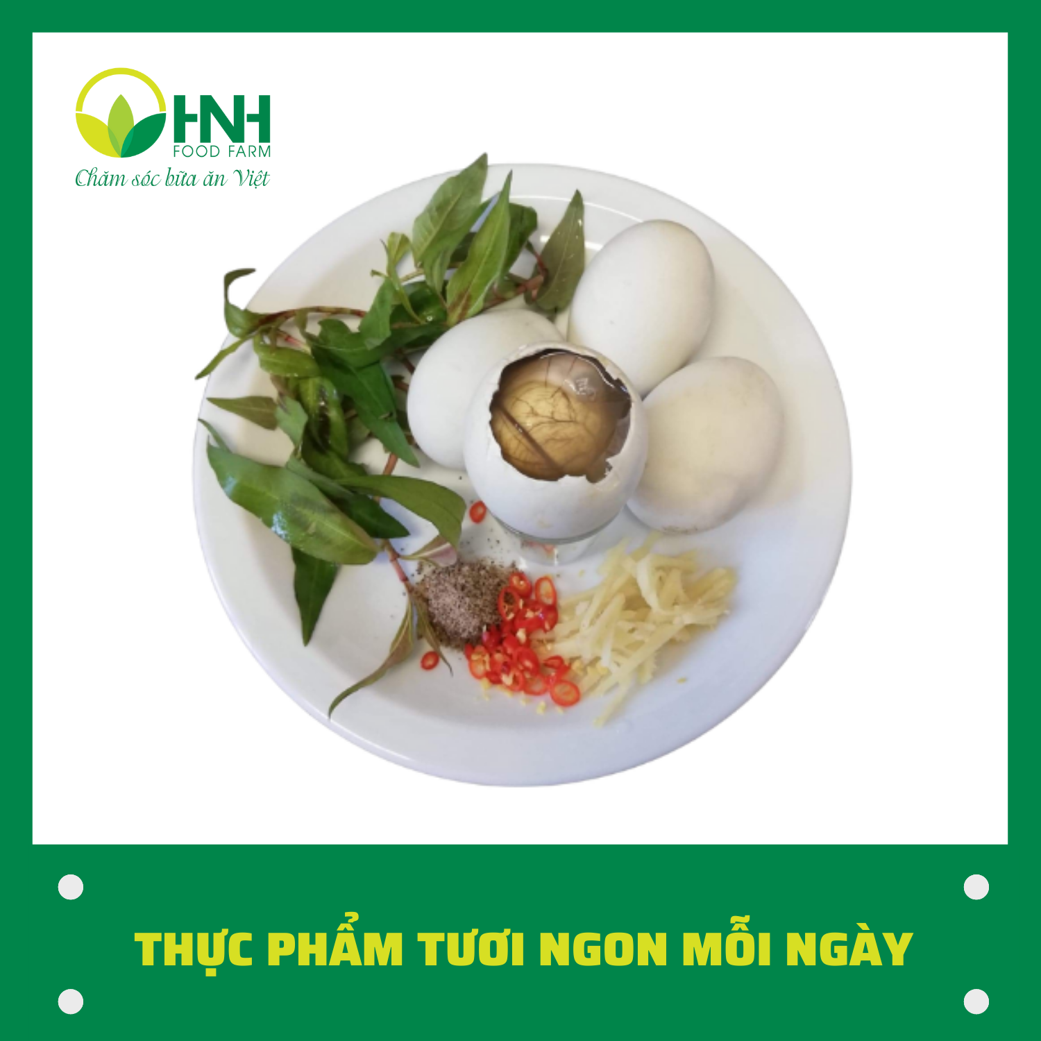 Trứng vịt lộn 20 quả - HNH Food Farm