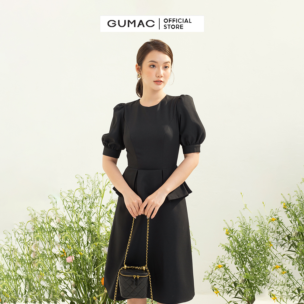 Đầm eo GUMAC DC03064 phối bèo
