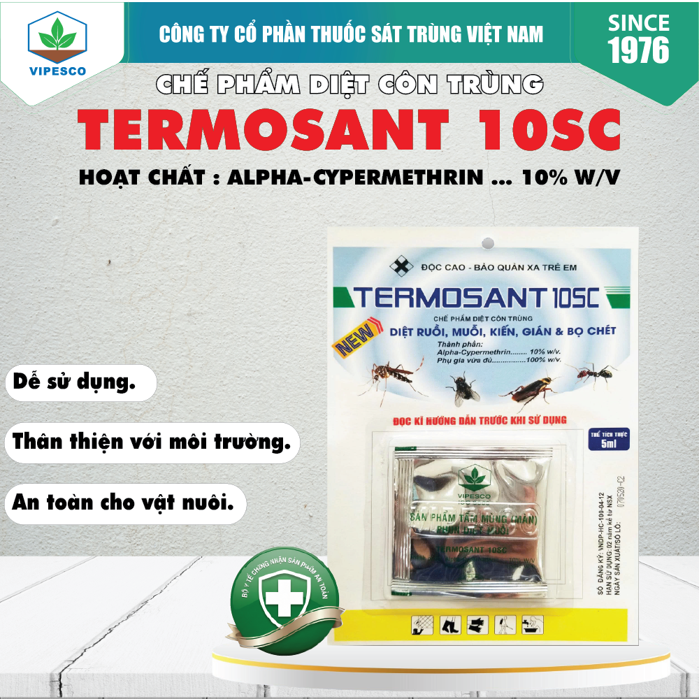 TERMOSANT 10SC (5ml) - DIỆT RUỒI, MUỖI, KIẾN, GIÁN, BỌ CHÉT