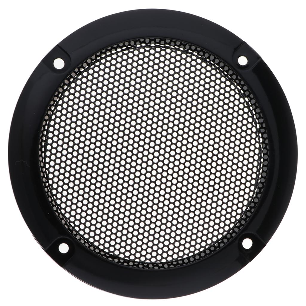 2x3 inch Audio Speaker Cover Decorative Circle Metal Mesh Grille black