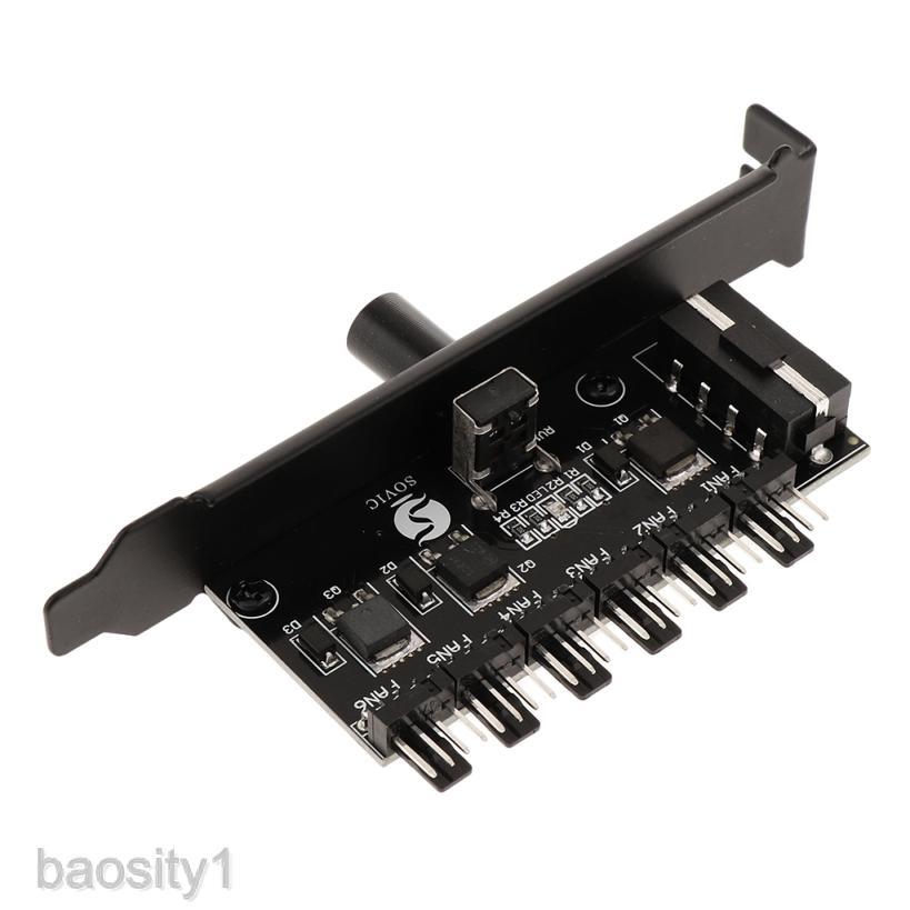 Phụ kiện điều khiển tốc độ quạt làm mát với 6 cổng 12V 3pin/ 4pin chuyên dụng cho CPU máy tính