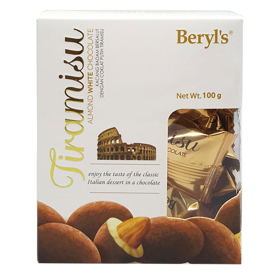 Choco Beryls Tiramisu Almond White 100g