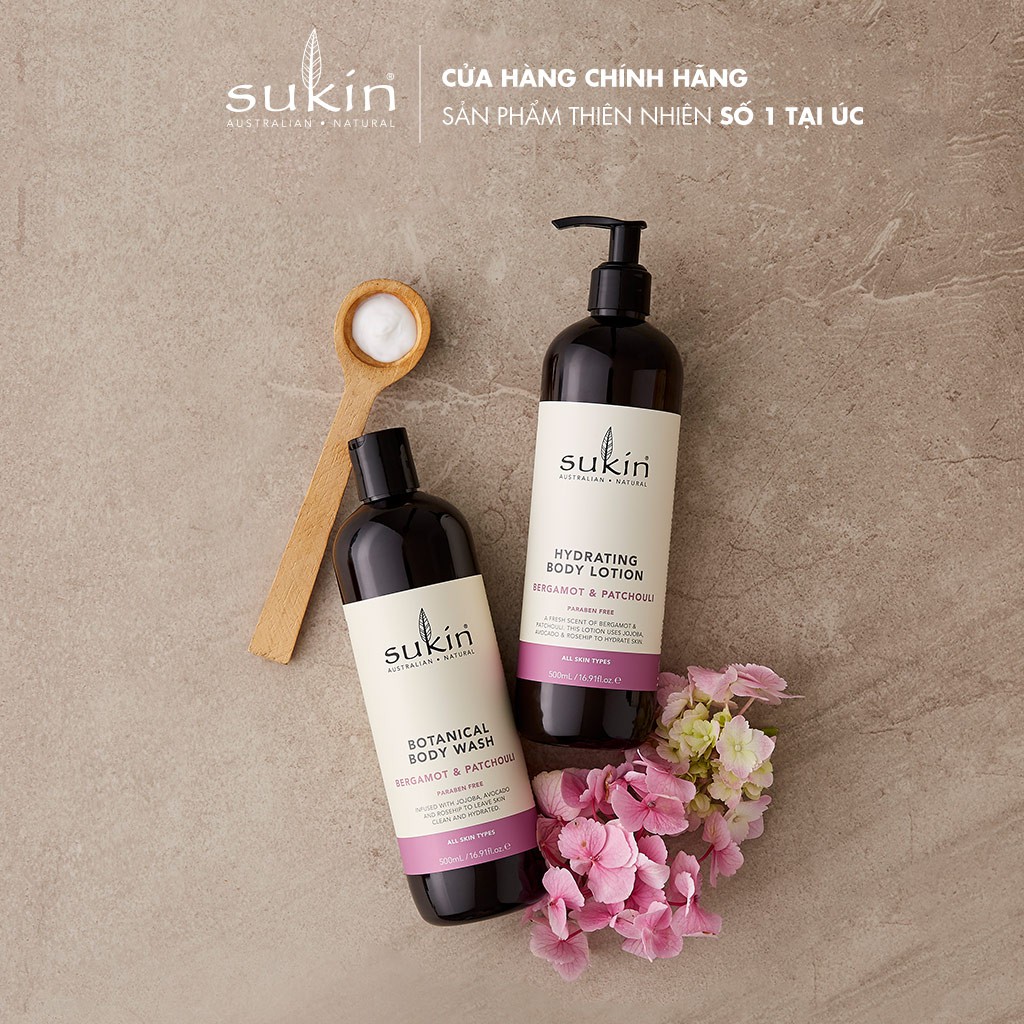 Sữa Dưỡng Thể Hương Cam Bergamot Và Hoắc Hương Sukin Hydrating Body Lotion Bergamot &amp; Patchouli 500ml