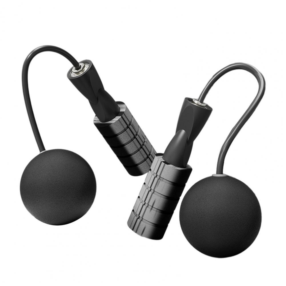 1 cặp bỏ qua dây thừng chắc chắn 360 độ quay với thiết bị thể thao bóng không dây lớn Color: Black