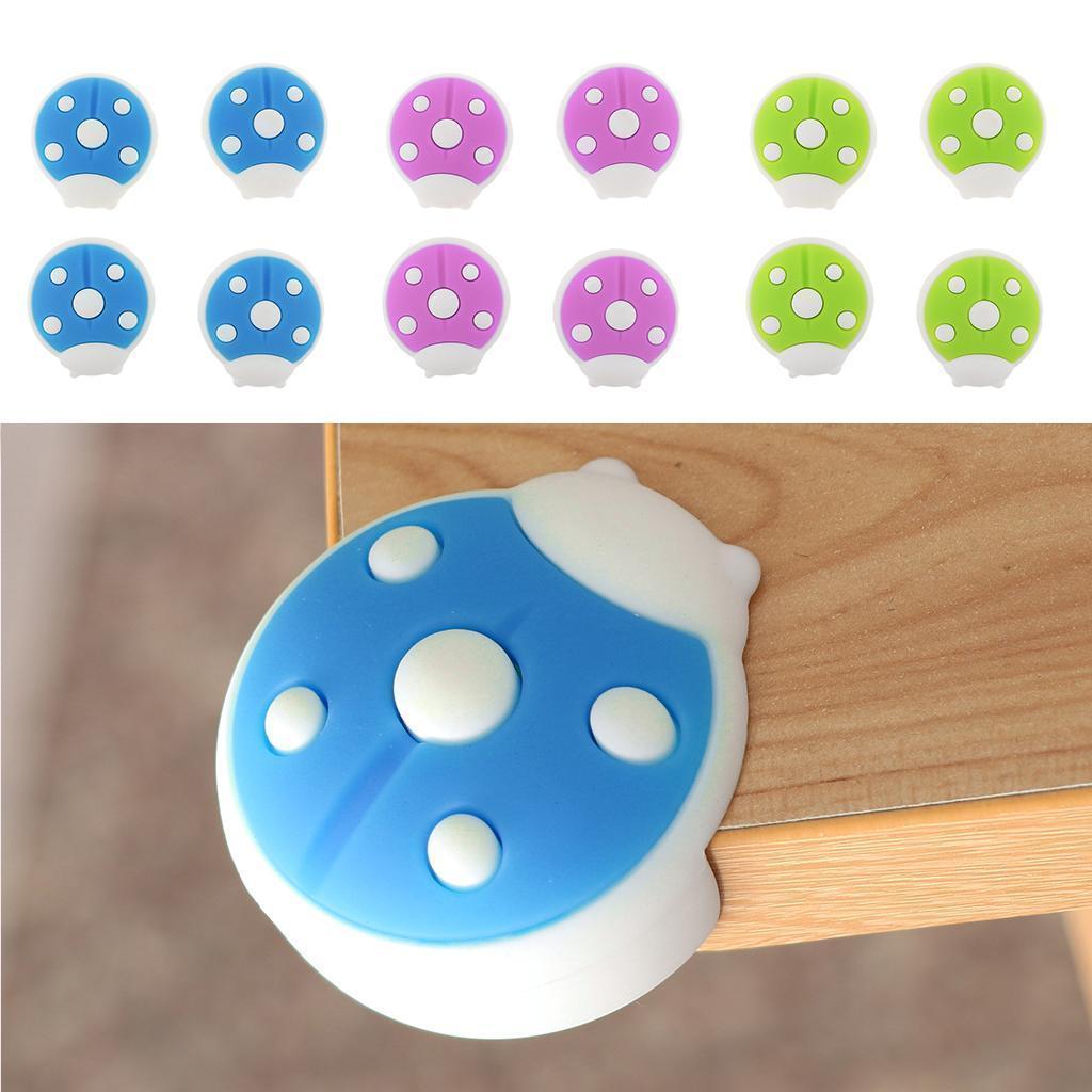 4 PCS Baby Cartoon Ladybug Protector Edge Safety Glass Table Desk Cushion Guard Bumper