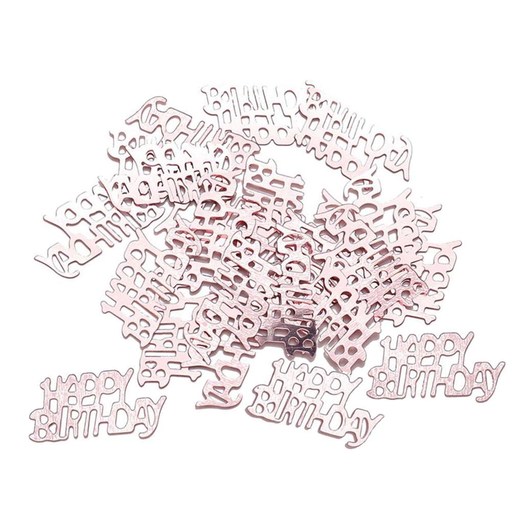 30G Rose Gold Happy Birthday Letters Confetti Sprinkles Sequin DIY Arts Crafts