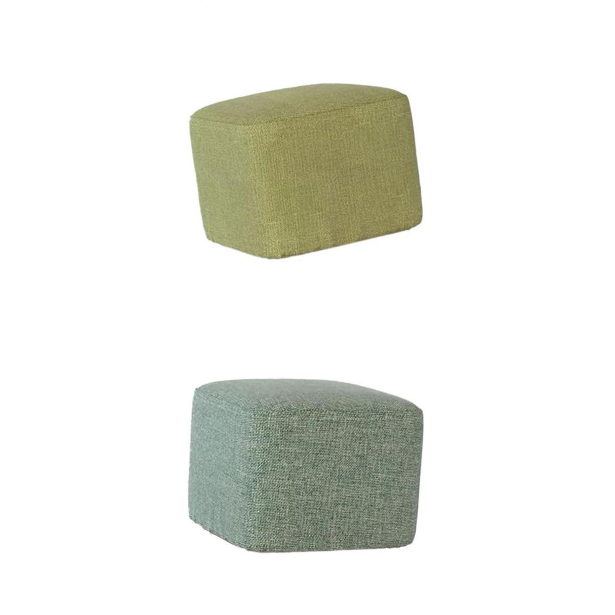 2Pcs Footstool ottoman COVER square furniture  stool cushion