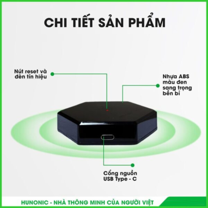 Bộ Điều Khiển Tivi Máy Lạnh Từ Xa Bằng Điện Thoại Hunonic IR Smart - Hàng chính hãng