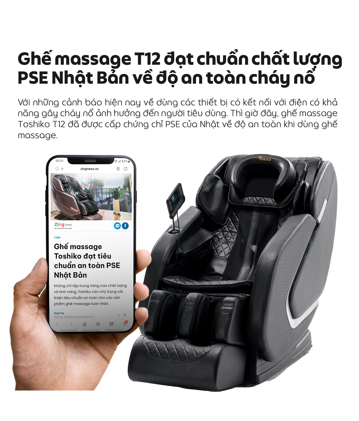 Ghế massage trị liệu toàn thân Toshiko T12