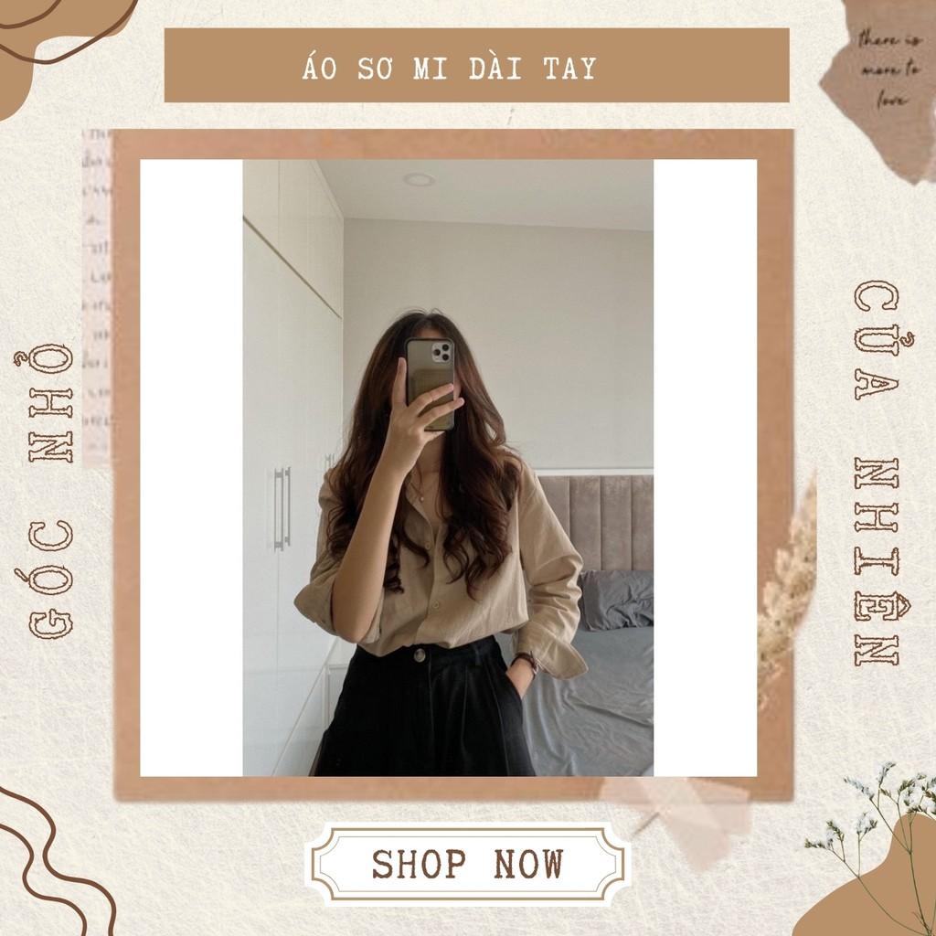 Áo Sơ Mi Form Rộng Lụa Tăm Cổ Đức Dáng Lệch Tà
