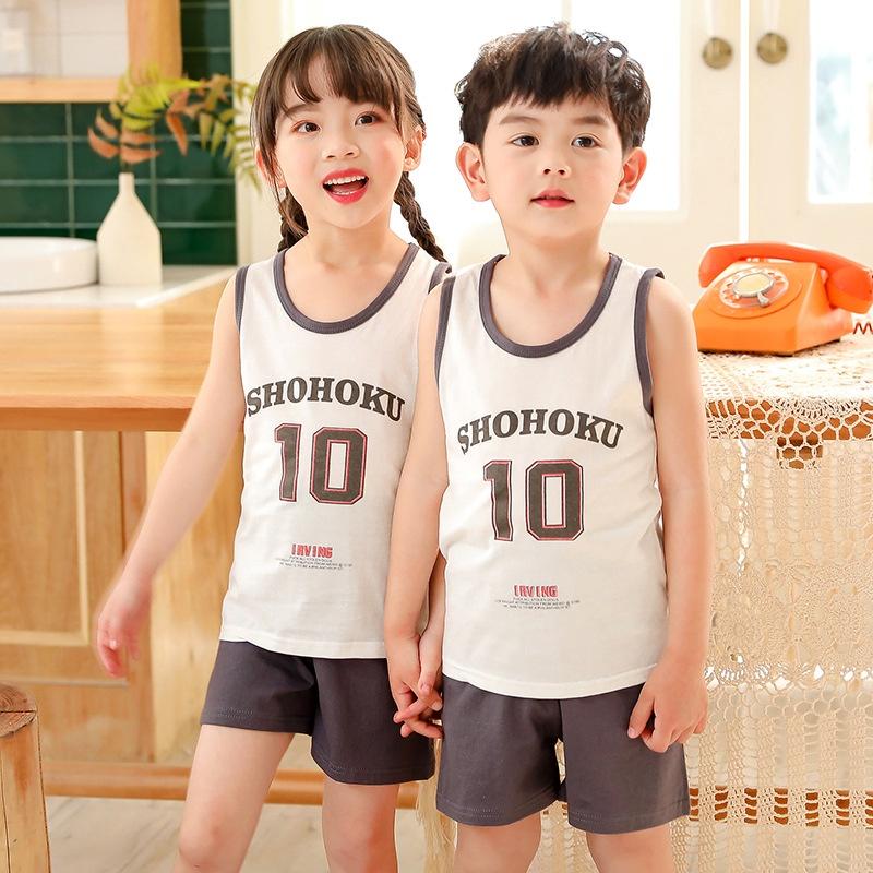 BT6 Size110-140 (12-28kg) Bộ thun hè bé trai bé gái (3 lỗ sát nách 100% coton) HÀNG QUẢNG CHÂU