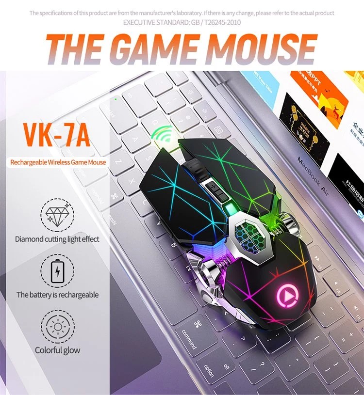 Chuột gaming văn phòng có dây cao cấp bảy màu đèn nền - Hàng Chính Hãng