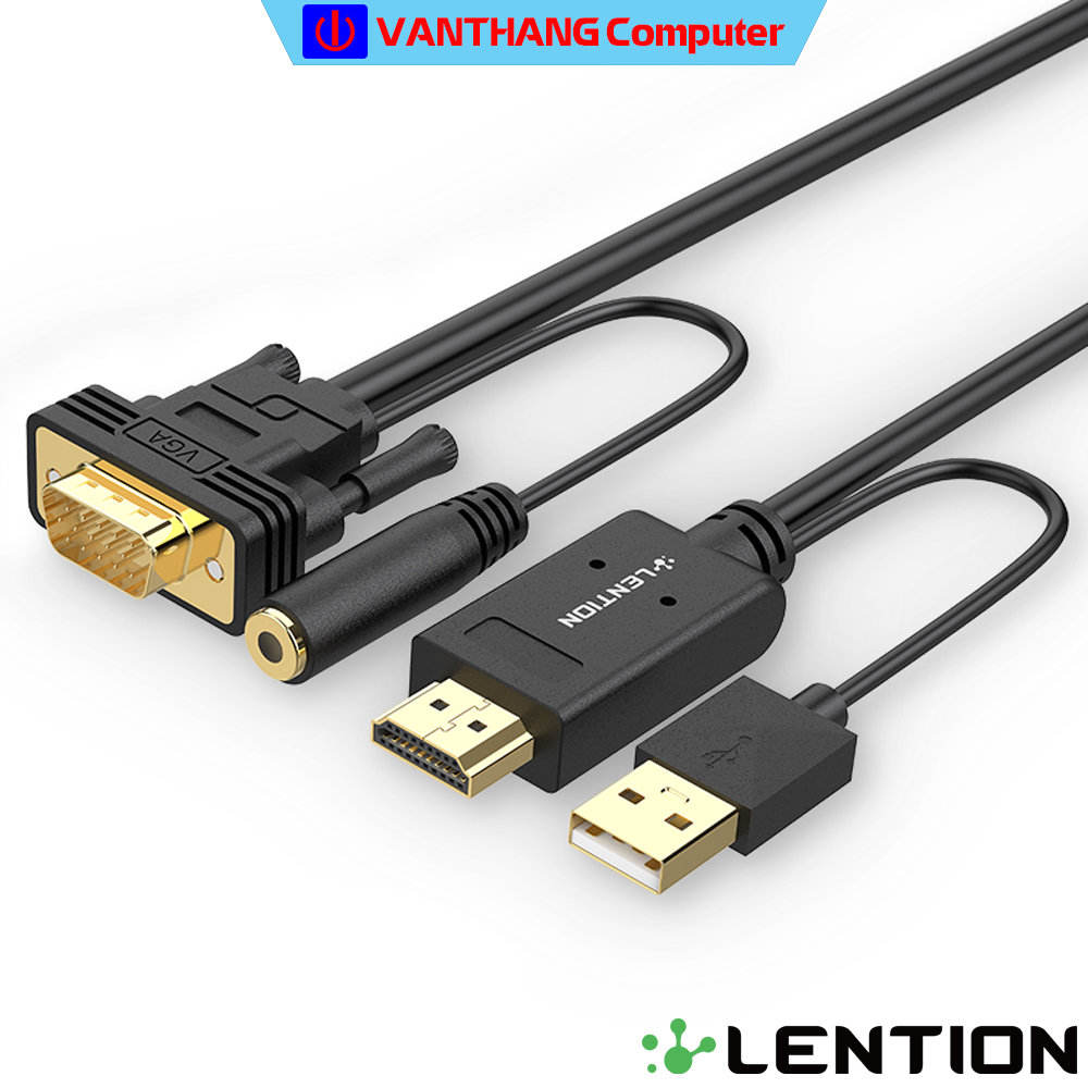 Cáp chuyển đổi HDMI sang VGA / Audio LENTION HPVA - Hàng chính hãng