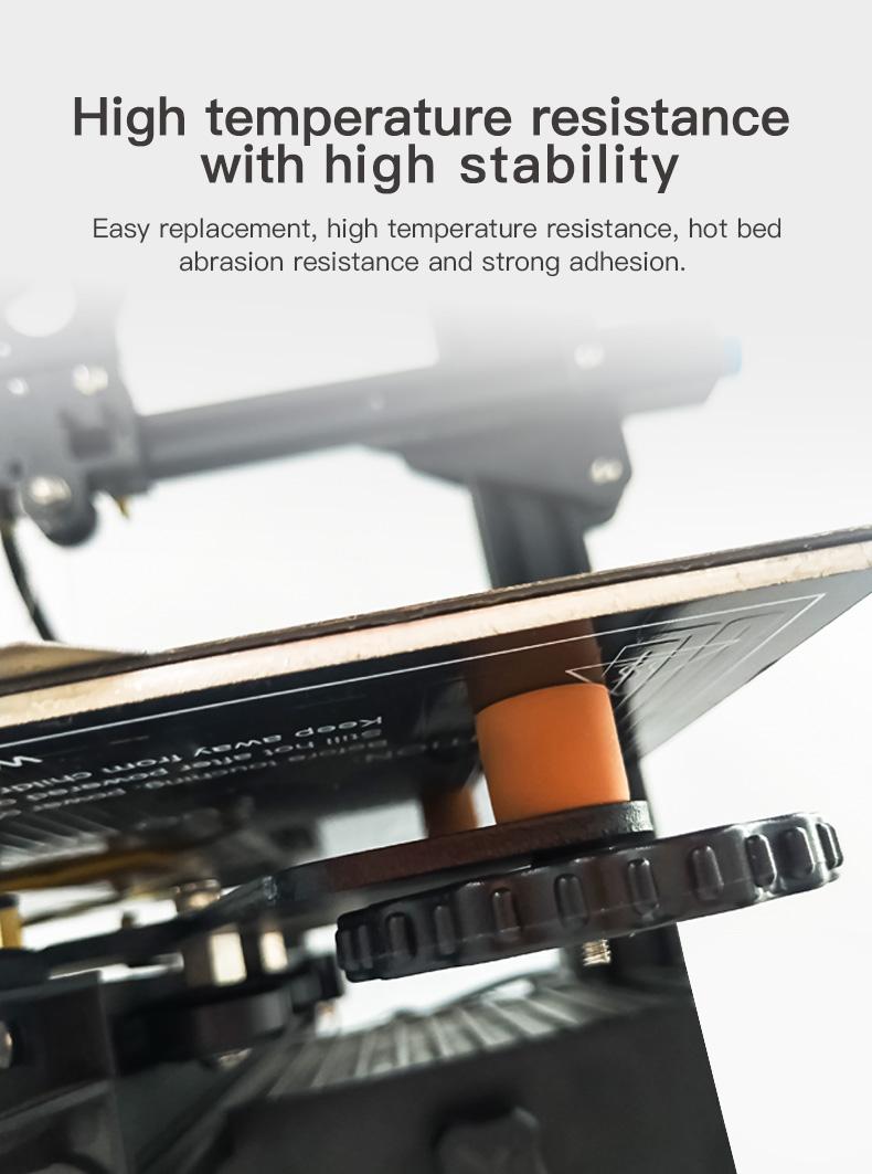 CREALITY 3D Máy In Phần Silicone Nhiệt Độ Cao Chắc Chắn Miếng Đệm Nóng Giường San Bằng Cột 4 Cho Ender-3 Series CR-10 Series