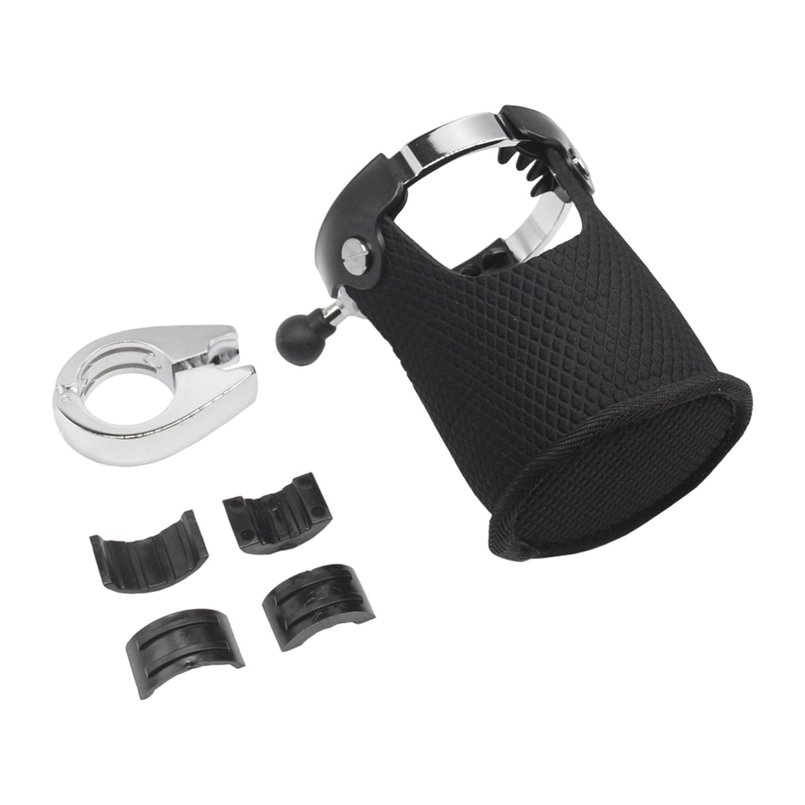 Universal Motorcycle Cup Holder Handlebar Mount Adjustable Metal Rack Drink Water Bottle Holder for Boat Armrest Bike Canoe