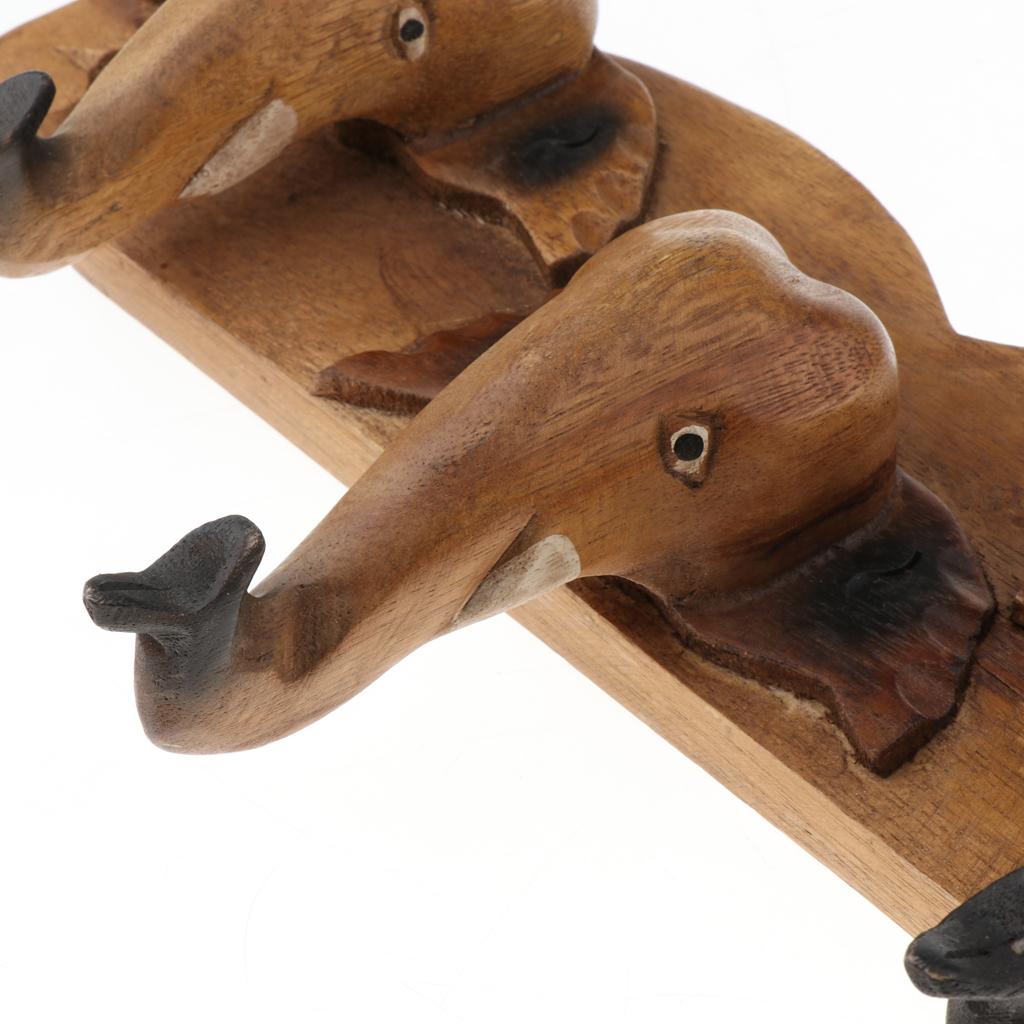 Elephant Head Decorative Coat Hook, Wall Mounted Animal Head Shape Key Rings/Hat/Coat/Pendant Hanger
