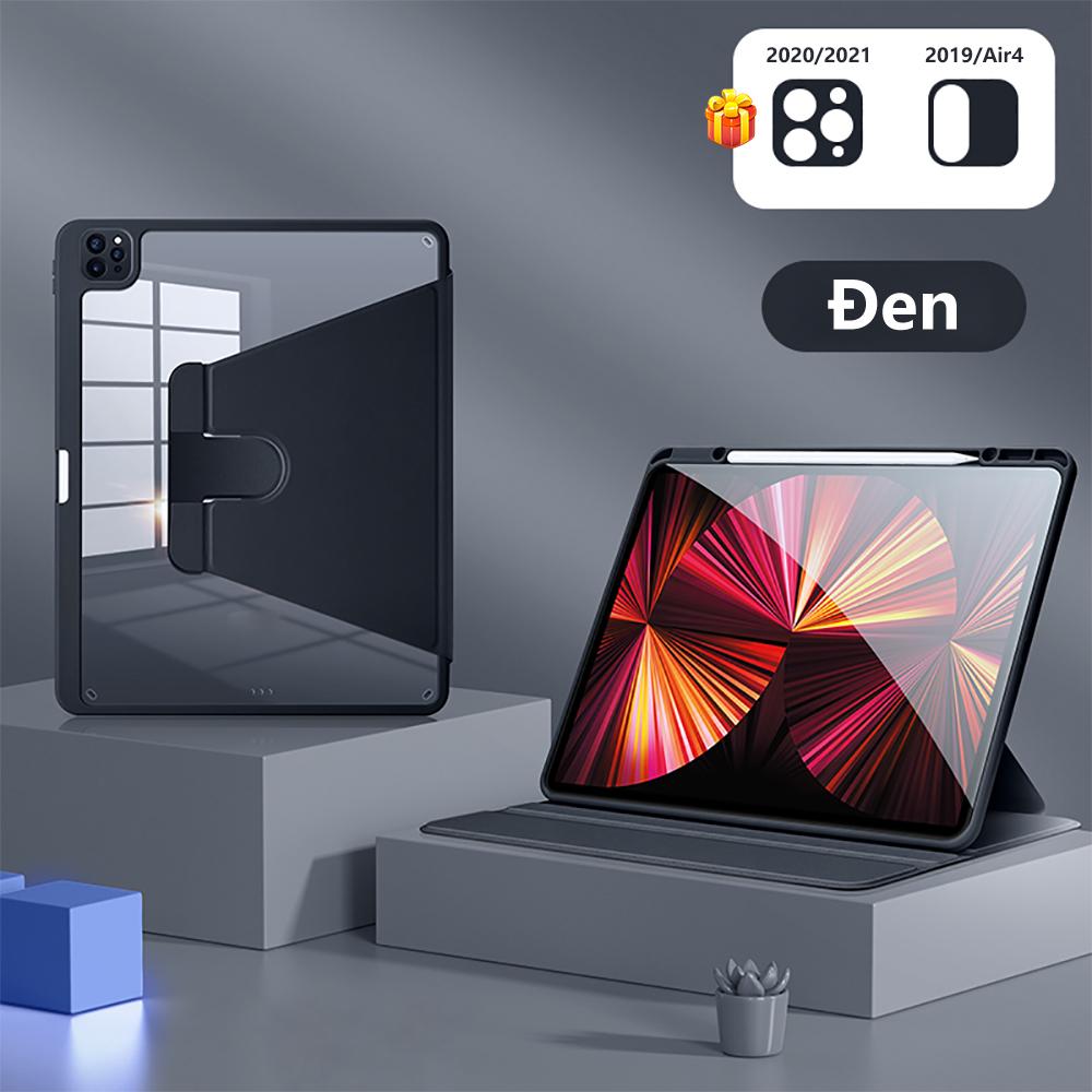 Bao da ipad GOOJODOQ ốp lưng cho Air 4/5 Pro 11 10th 9th 8th 7th Gen với Giá đỡ bút chì Xoay 360 độ