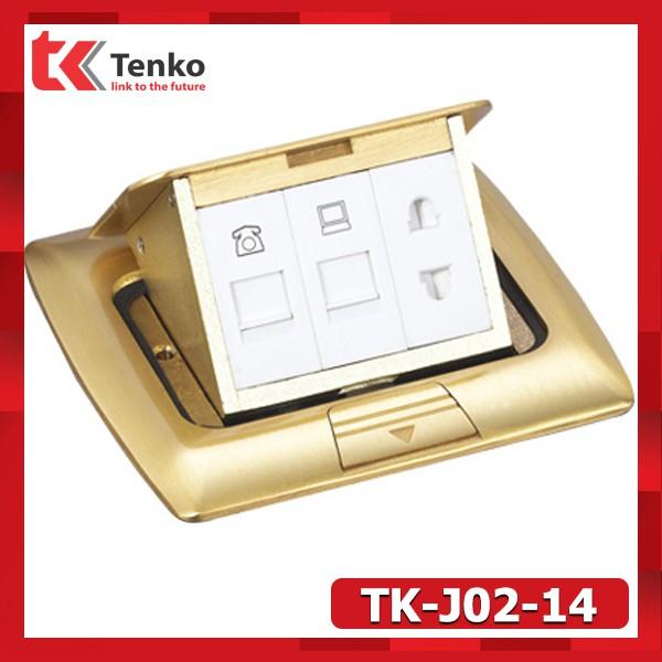 Ổ Cắm Điện Âm Sàn Đa Năng 3 Modules Bằng Đồng Tenko TK-J02-14