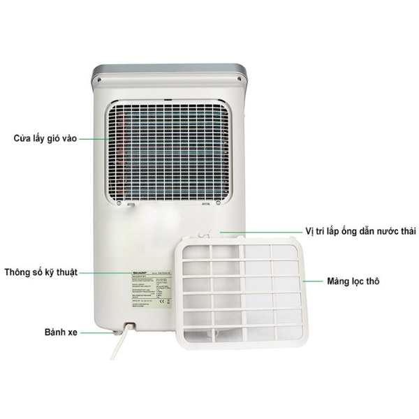 MÁY HÚT ẨM SHARP DW-D20A-W - Hàng chính hãng