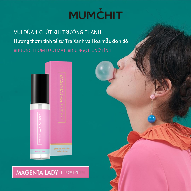 [CHÍNH HÃNG NHẬP KHẨU] Nước Xịt Thơm Quần Áo Cao Cấp MUMCHIT Fabric And Living Perfume 70ml (16 Mùi Hương)